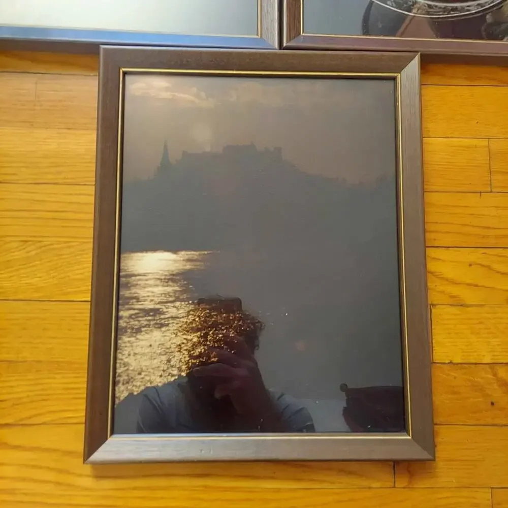 Vintage 1980's Wood & Gold Trim Picture Frames 12